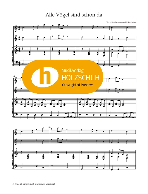 Alle Vögel sind schon da